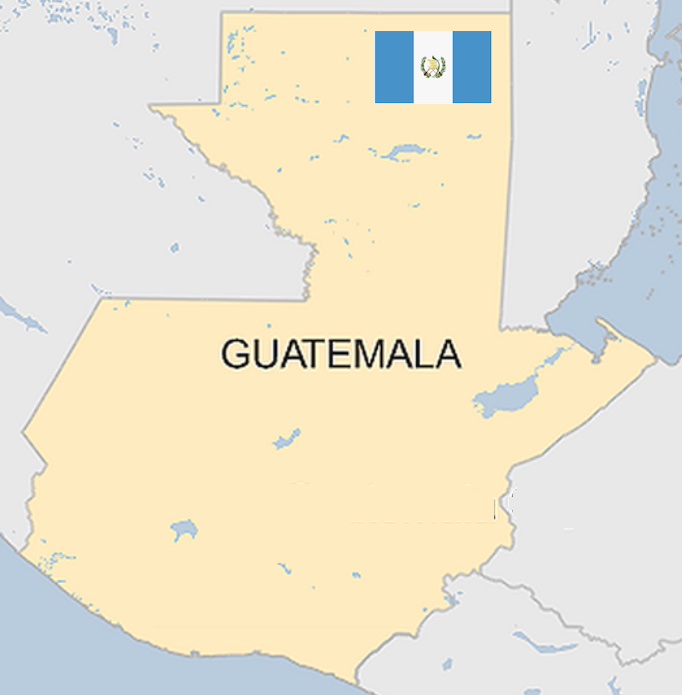 map of Guatemala.