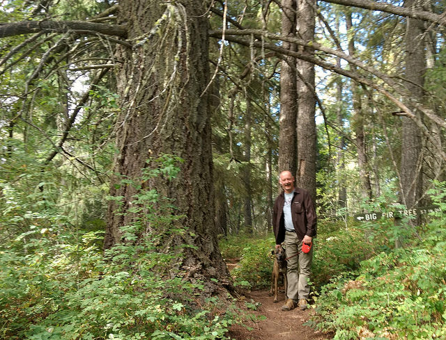 Stefan and Lucinda on the Big Fir Tree Trail