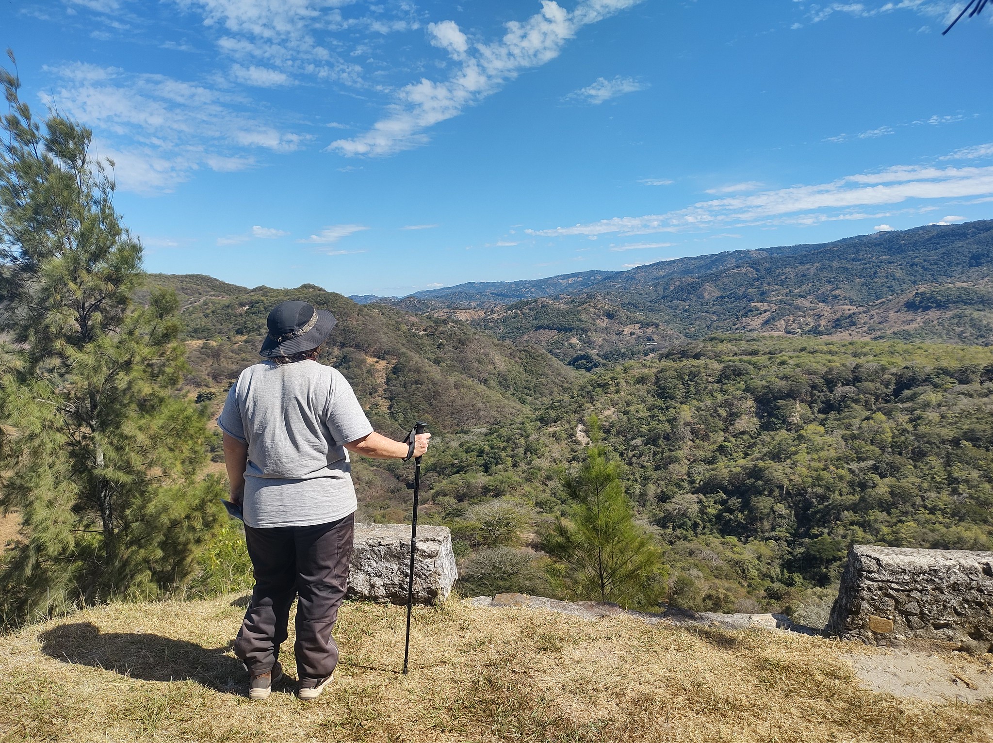 a woman takes in a beautiful view