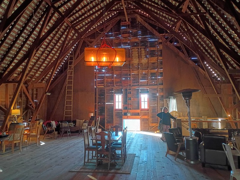 inside a beautiful barn