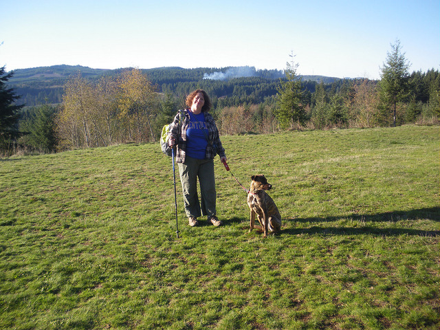 Jayne hiking